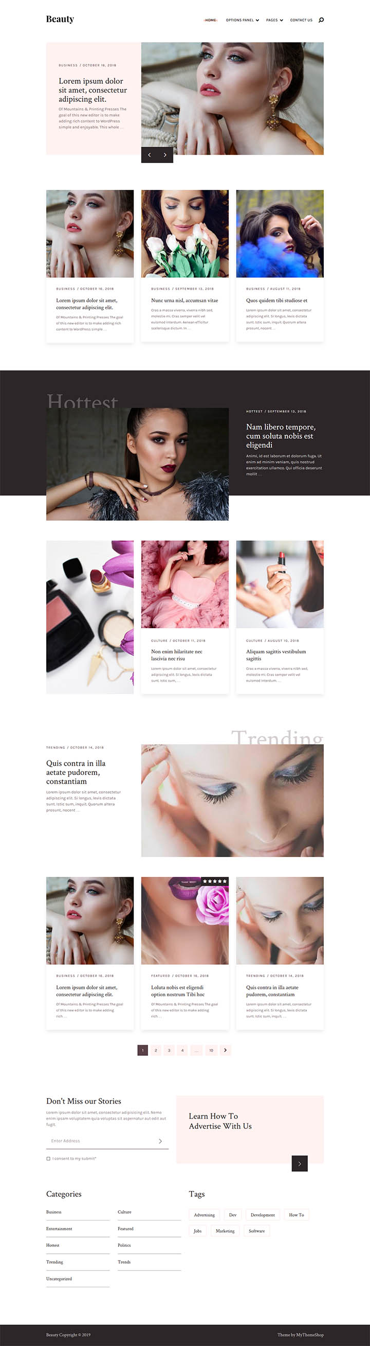 WordPress шаблон MyThemeShop Beauty