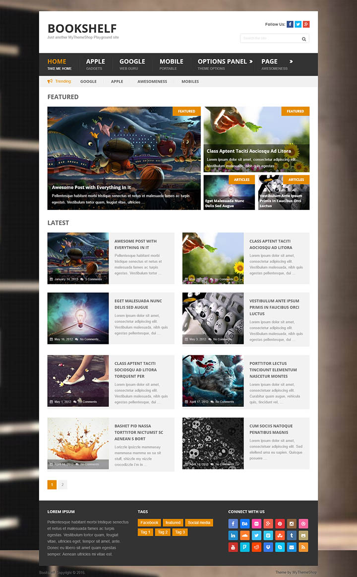 WordPress шаблон MyThemeShop BookShelf