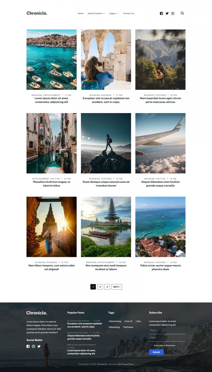 WordPress шаблон MyThemeShop Chronicle