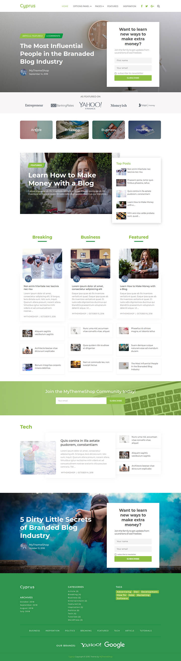 WordPress шаблон MyThemeShop Cyprus