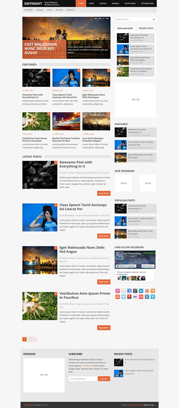 WordPress шаблон MyThemeShop DayNight