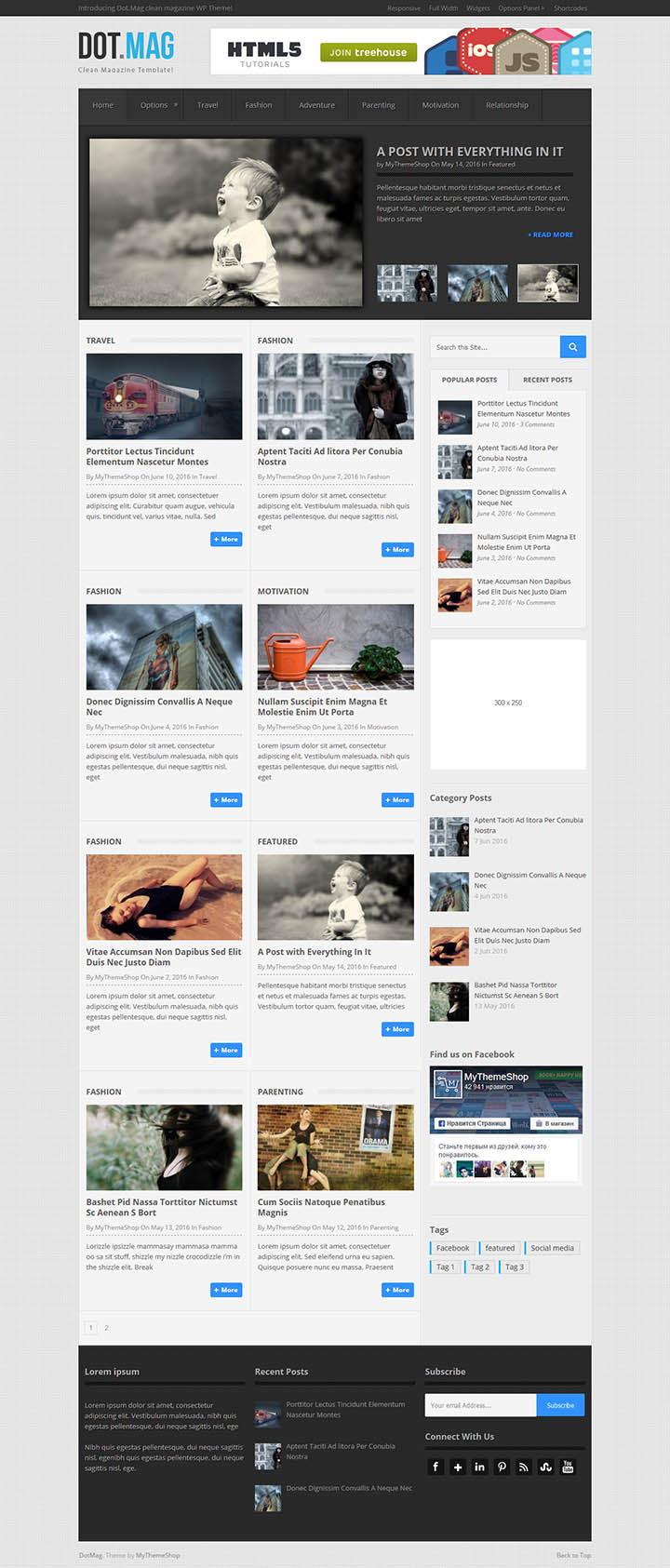 WordPress шаблон MyThemeShop DotMag