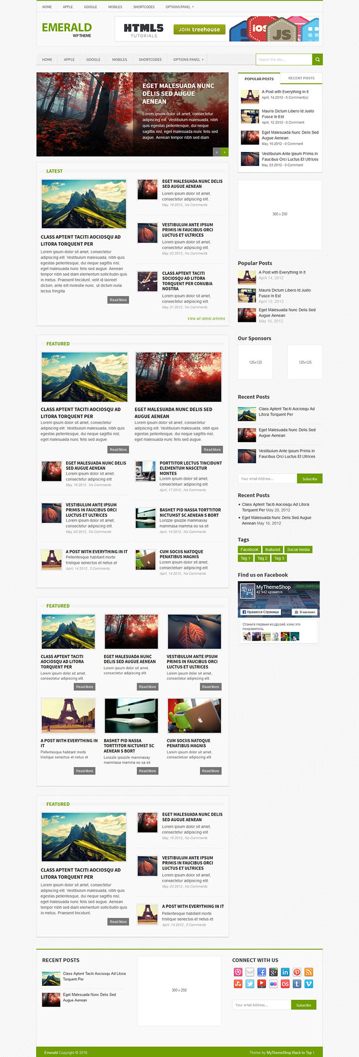 WordPress шаблон MyThemeShop Emerald
