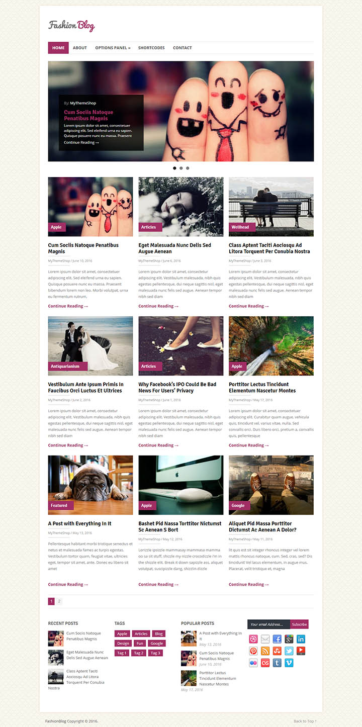 Шаблон MyThemeShop FashionBlog WordPress шаблон MyThemeShop FashionBlog