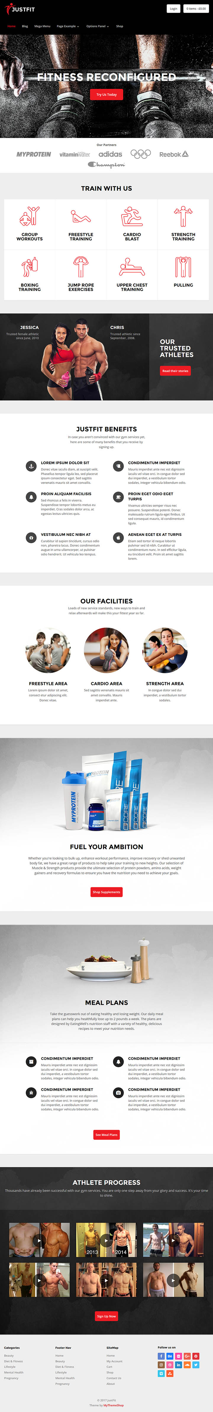 WordPress шаблон MyThemeShop JustFit