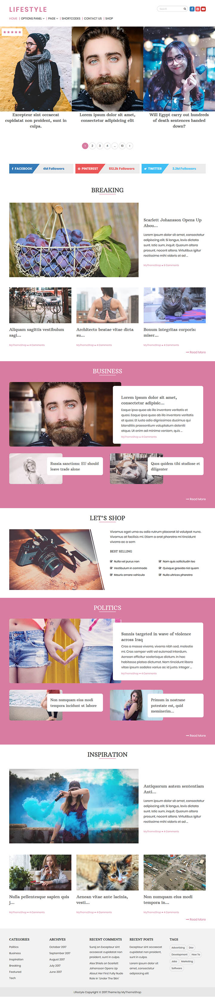 WordPress шаблон MyThemeShop Lifestyle