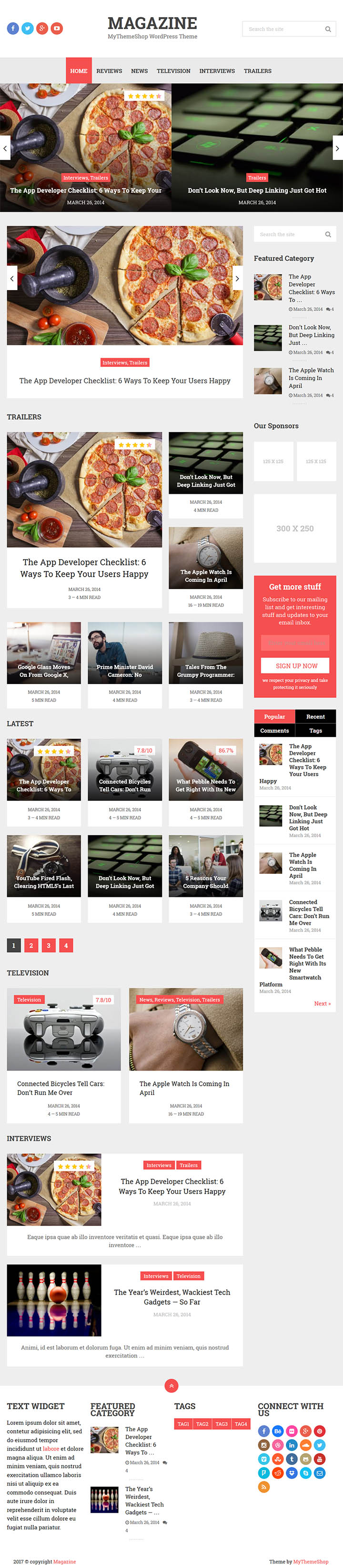 WordPress шаблон MyThemeShop Magazine