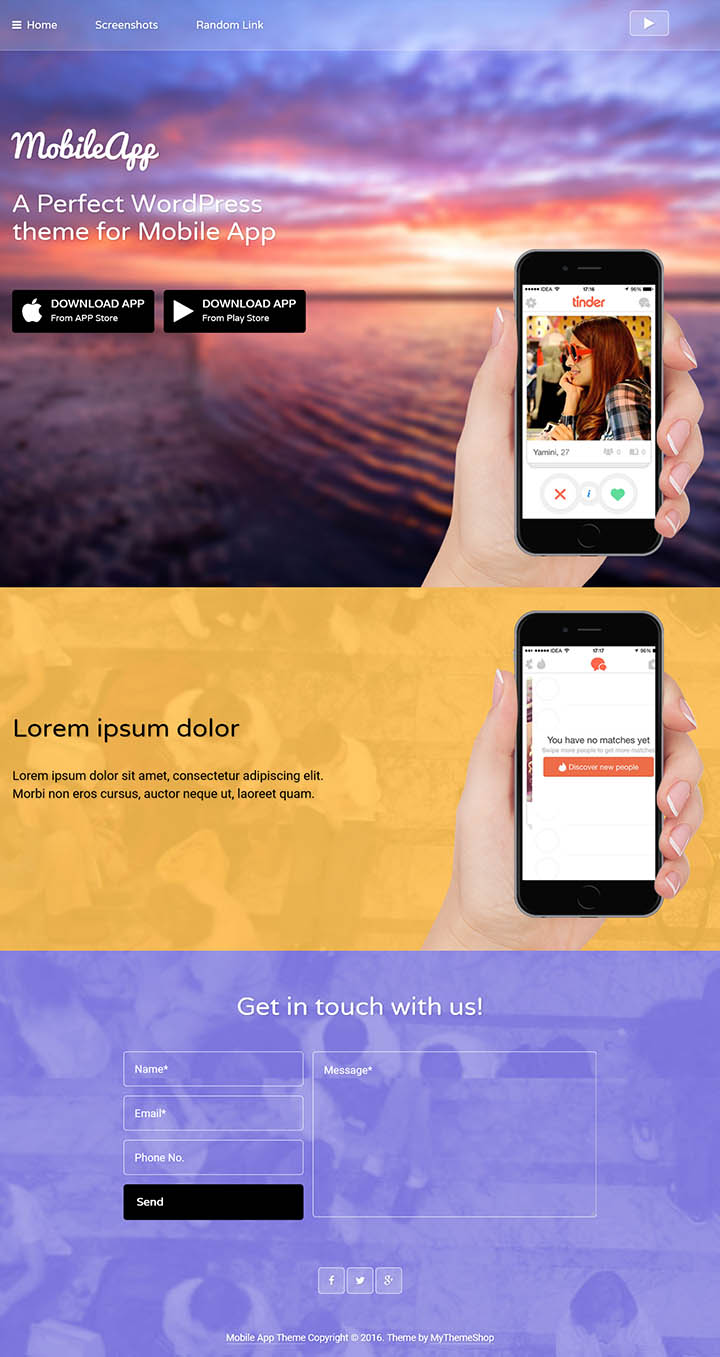 WordPress шаблон MyThemeShop MobileApp