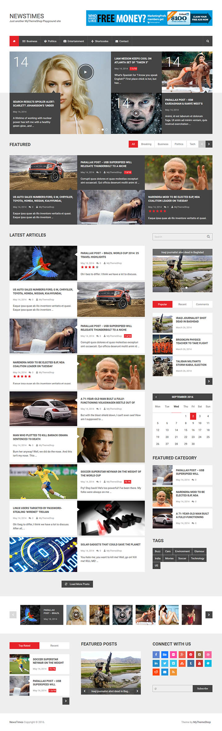 WordPress шаблон MyThemeShop NewsTimes