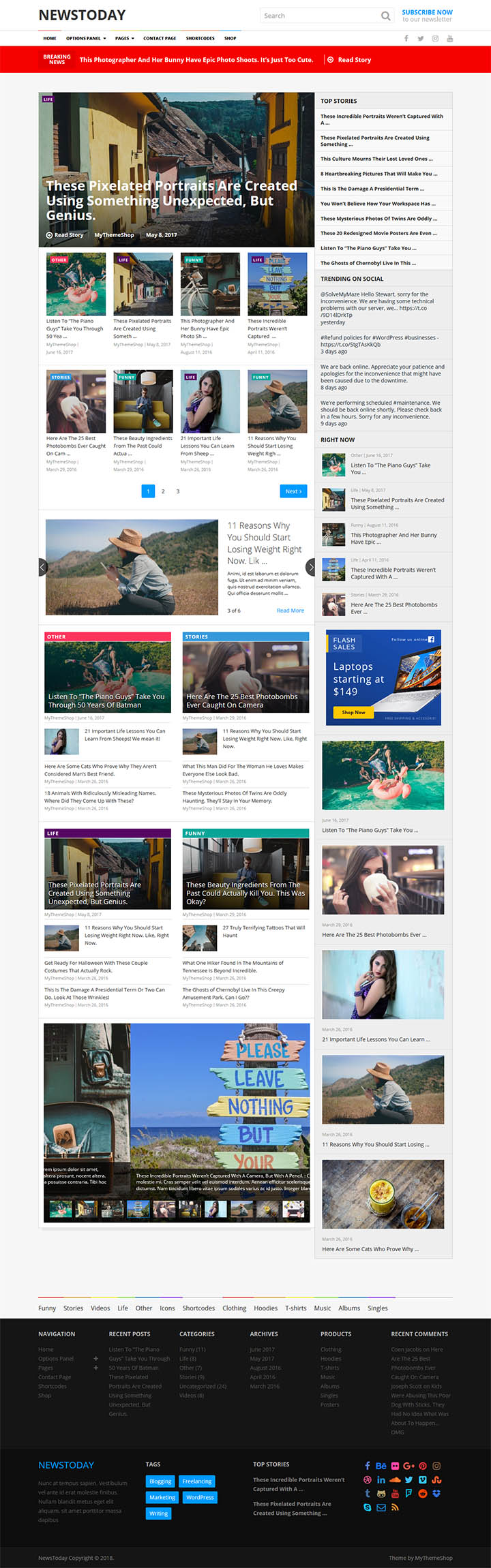 WordPress шаблон MyThemeShop NewsToday