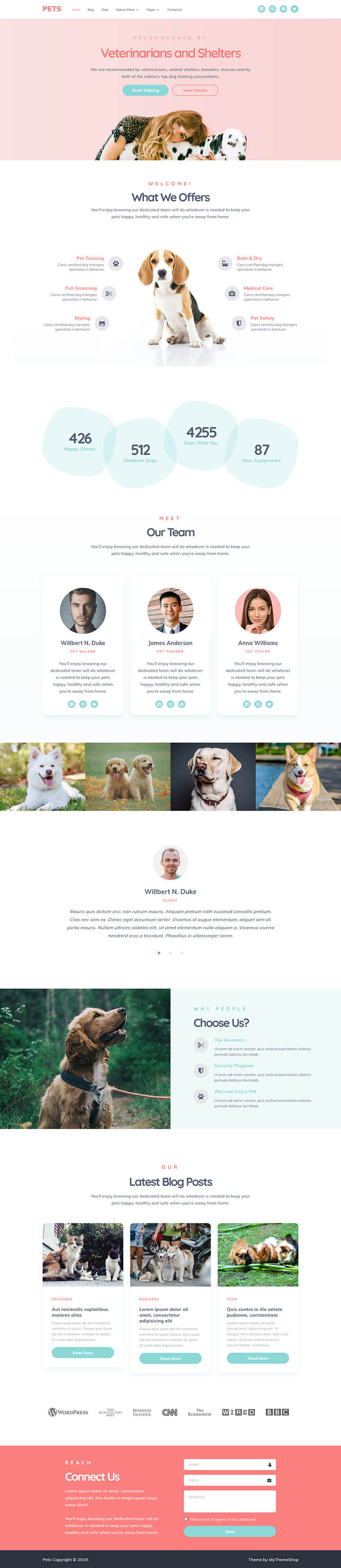 WordPress шаблон MyThemeShop Pets