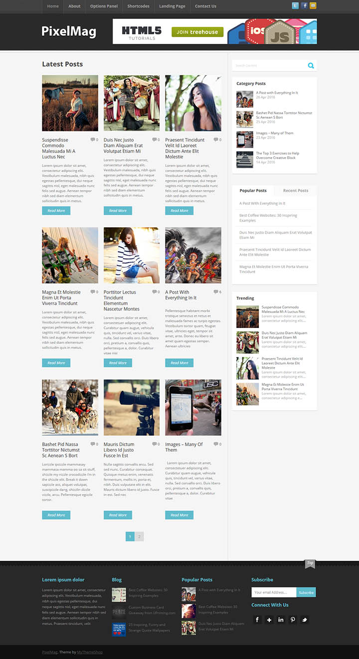 WordPress шаблон MyThemeShop PixelMag