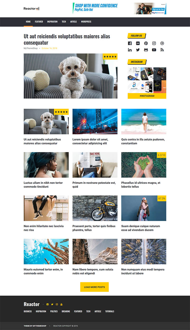 WordPress шаблон MyThemeShop Reaktor