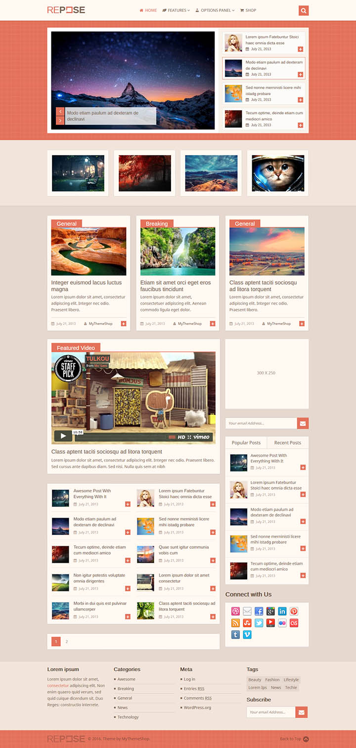 WordPress шаблон MyThemeShop Repose