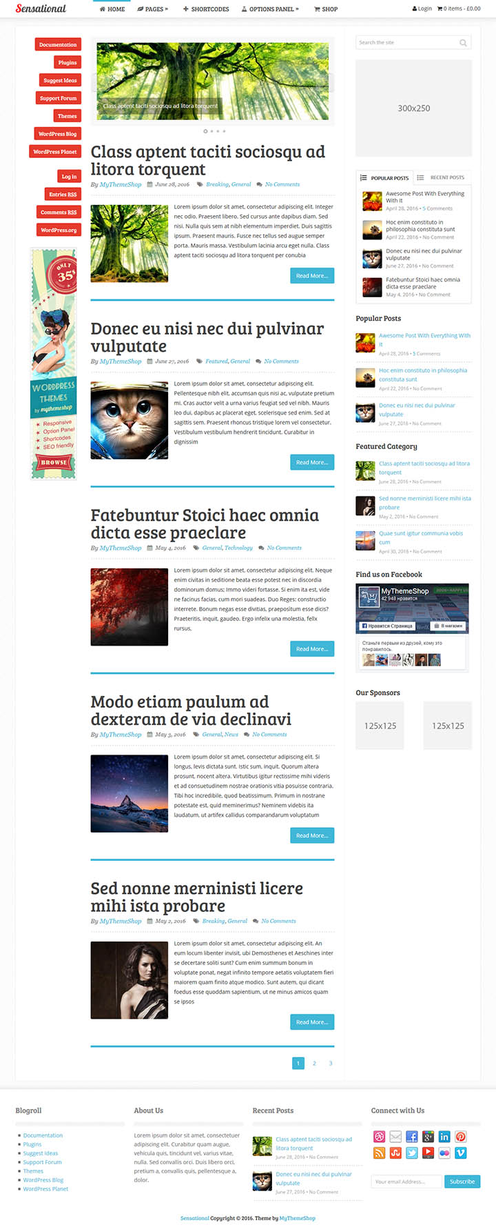 WordPress шаблон MyThemeShop Sensational