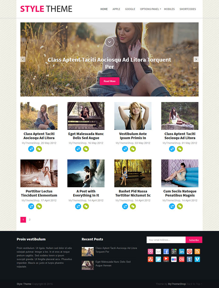 WordPress шаблон MyThemeShop Style