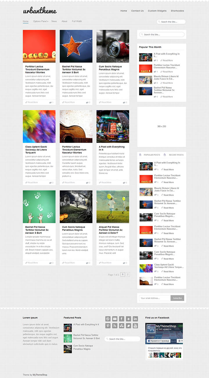 WordPress шаблон MyThemeShop Urban