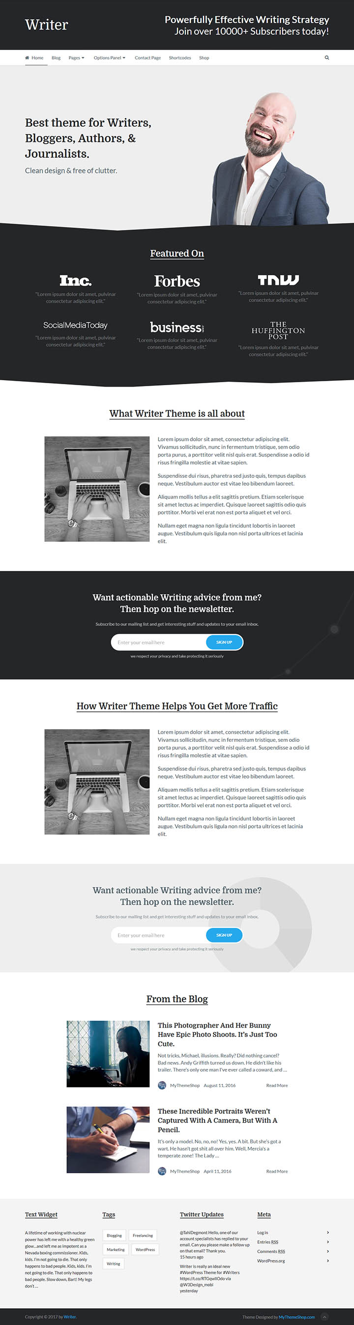 WordPress шаблон MyThemeShop Writer