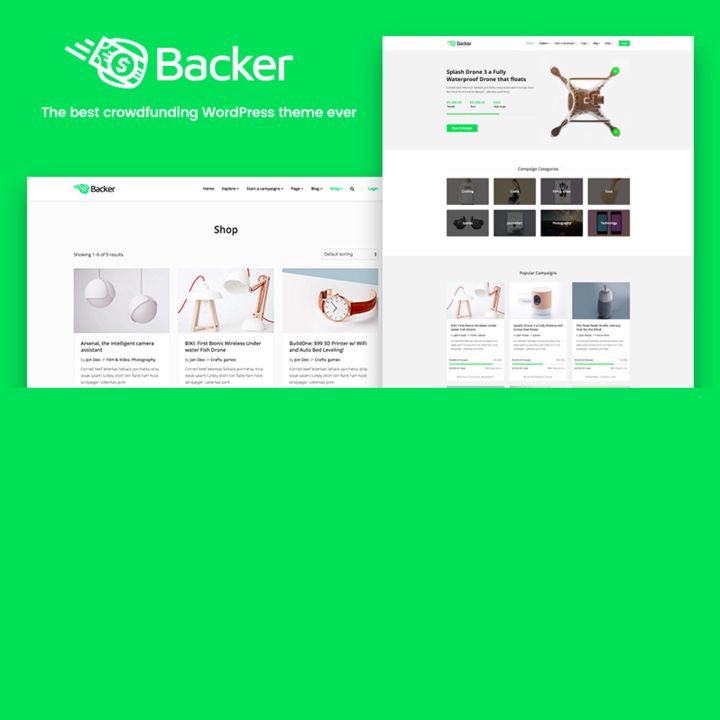 WordPress шаблон Backer Theme