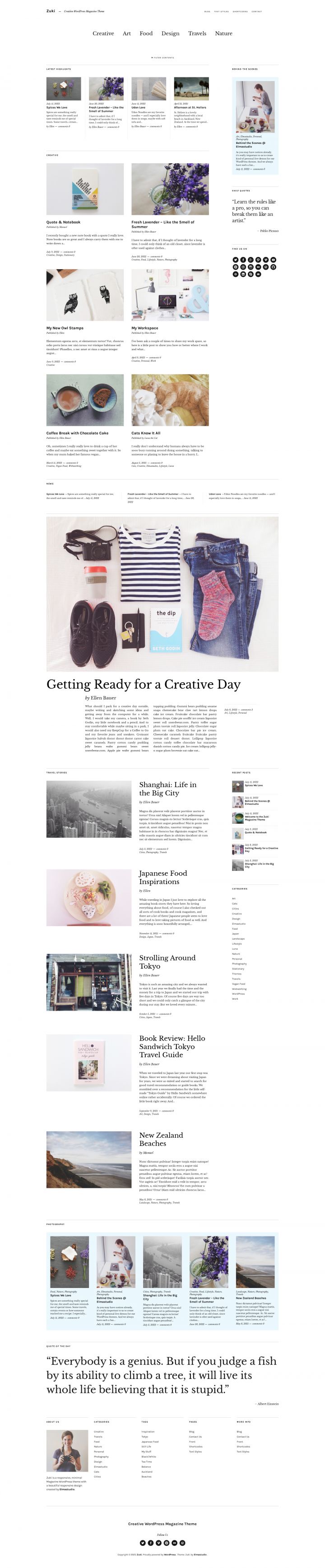 WordPress шаблон ElmaStudio Zuki