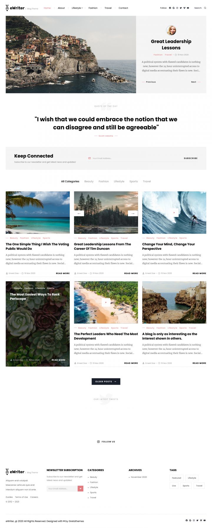 WordPress шаблон GretaThemes eWriter