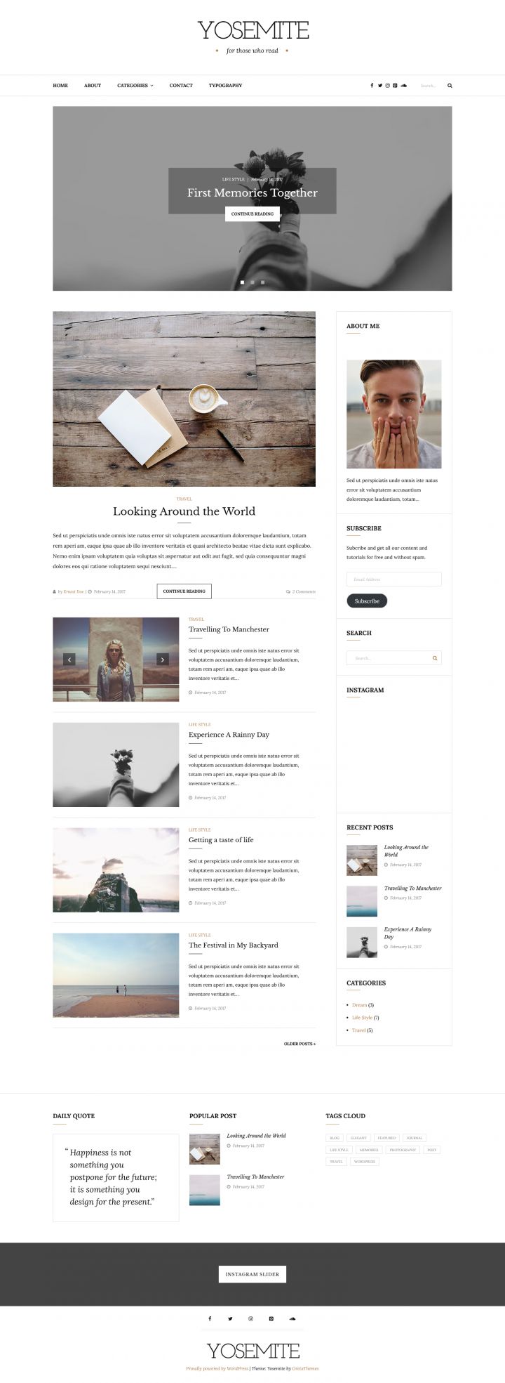 WordPress шаблон GretaThemes Yosemite