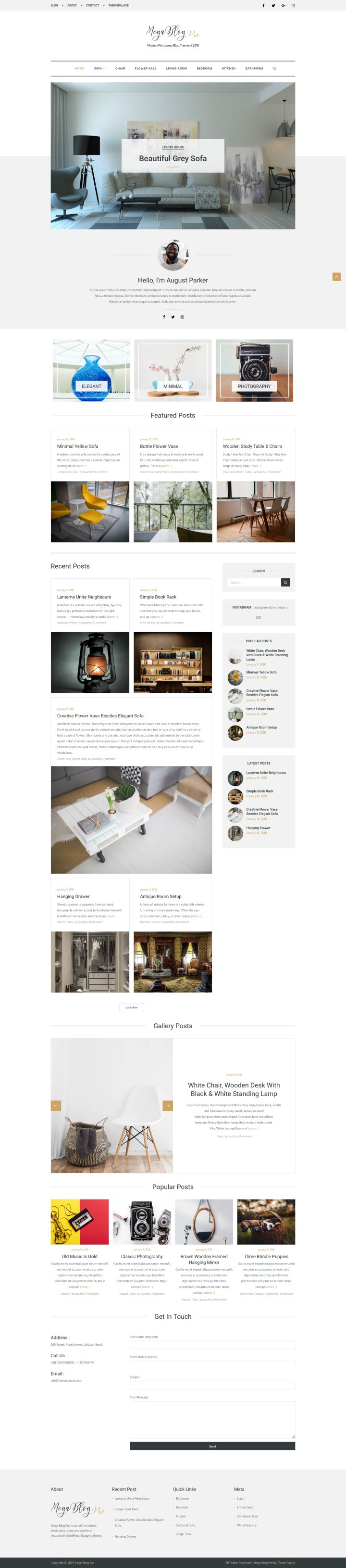 Шаблон Theme Palace Mega Blog Pro WordPress шаблон Theme Palace Mega Blog Pro