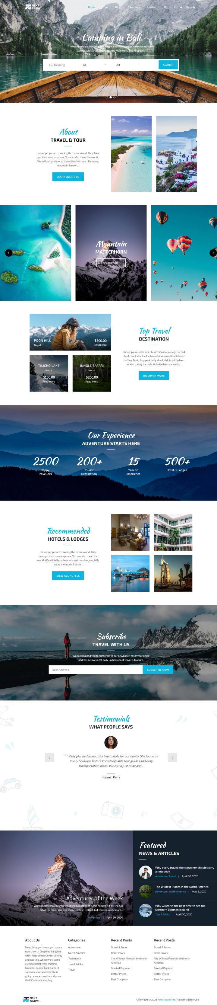 WordPress шаблон Theme Palace Next Travel Pro