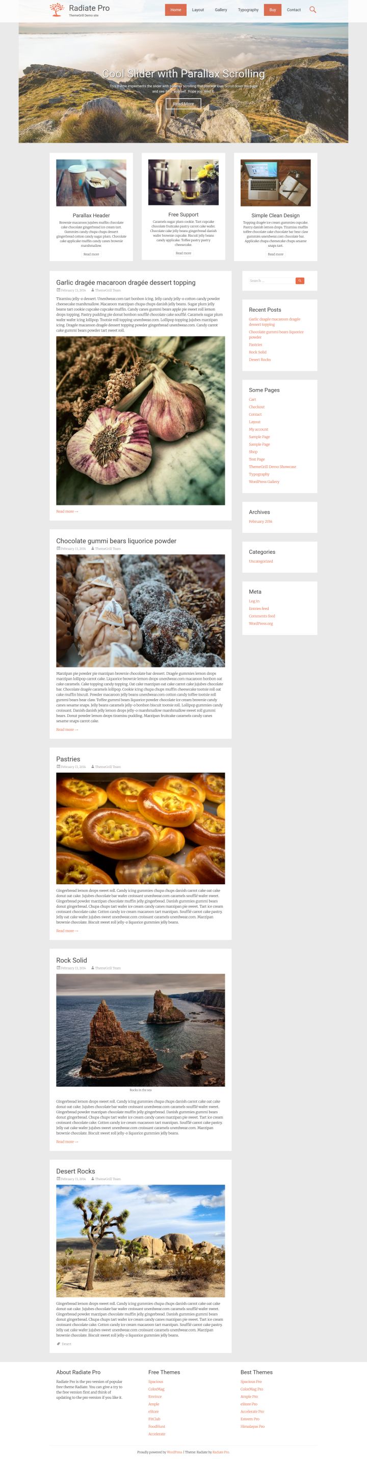 WordPress шаблон ThemeGrill Radiate Pro