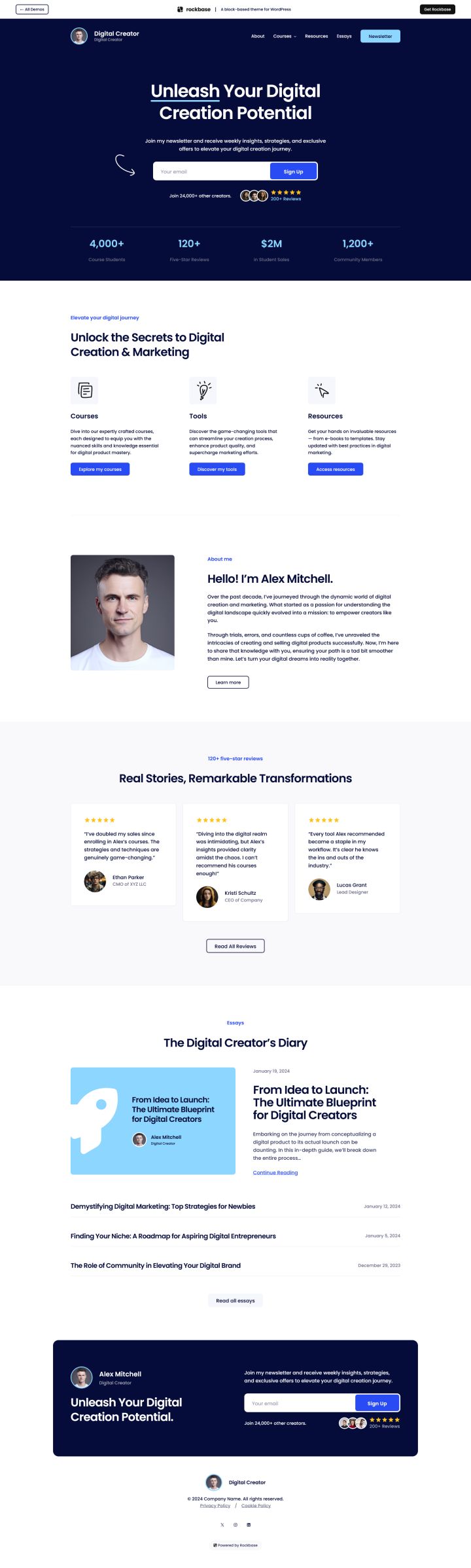 Шаблон RockBase WordPress шаблон RockBase