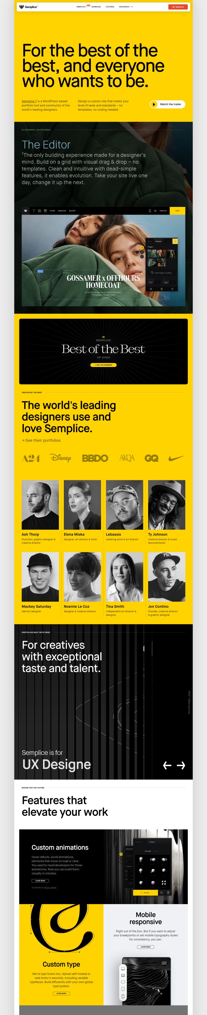 Шаблон Semplice WordPress шаблон Semplice