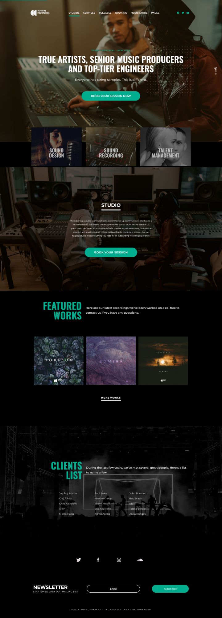 WordPress шаблон Sonaar