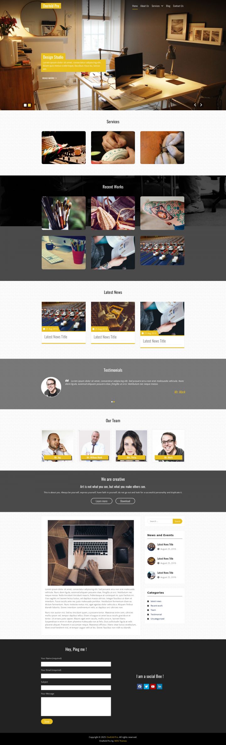 Шаблон Theme Palace Onefold Pro WordPress шаблон Theme Palace Onefold Pro