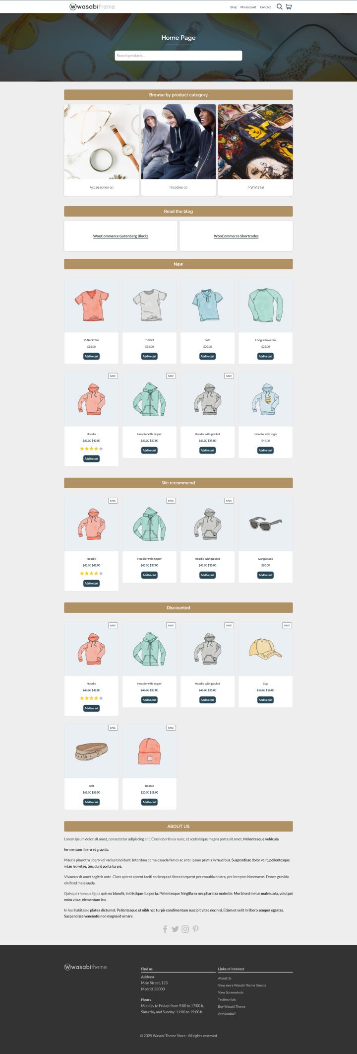 WordPress шаблон Wasabi