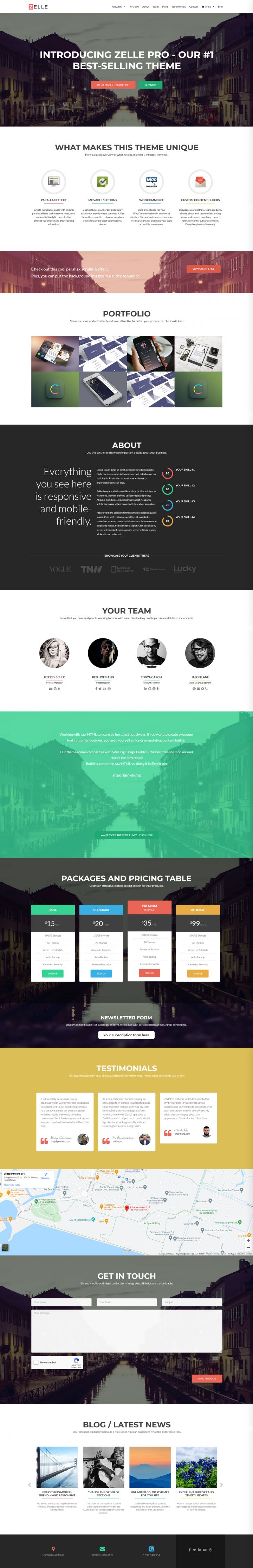 WordPress шаблон Themeisle Themes Zelle Pro