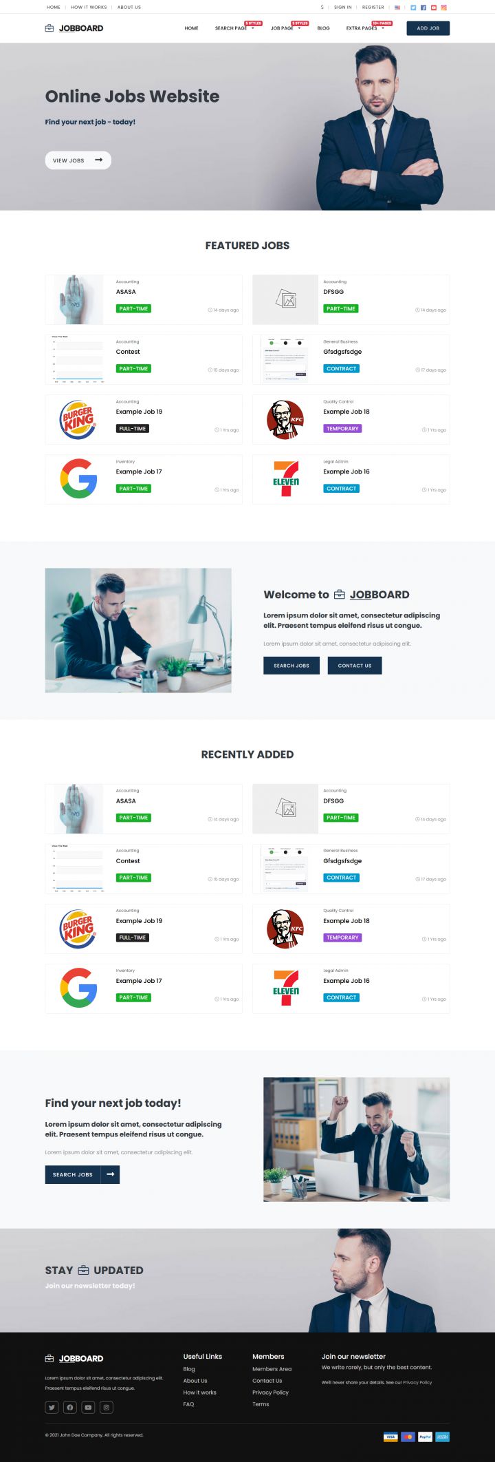 WordPress шаблон PremiumPress Job Board