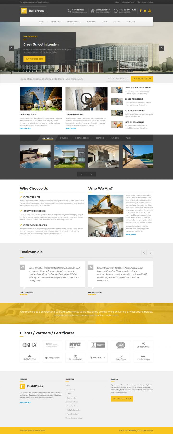 WordPress шаблон ProteusThemes BuildPress