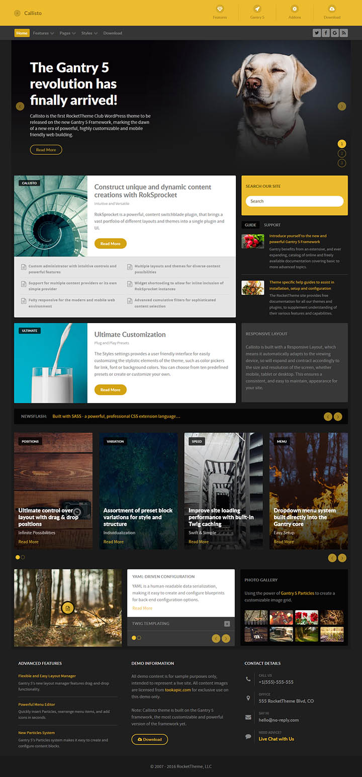 WordPress шаблон RocketTheme Callisto