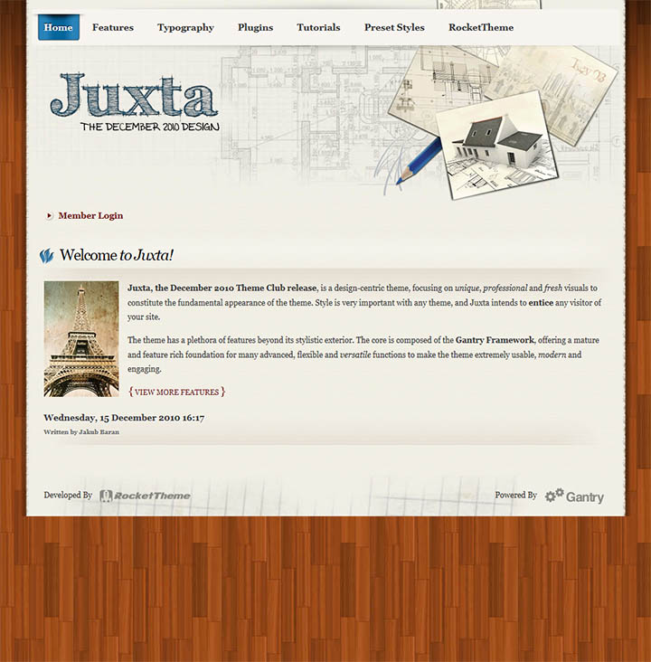 WordPress шаблон RocketTheme Juxta