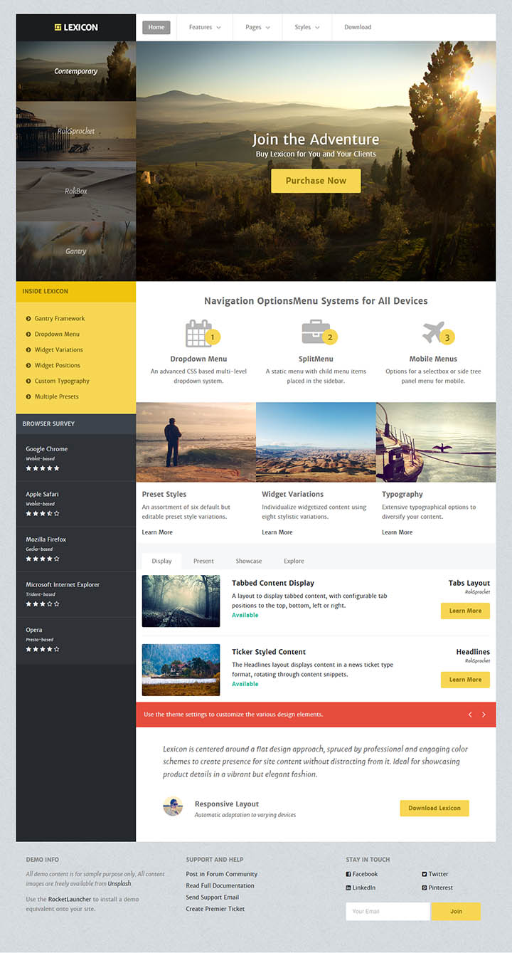 WordPress шаблон RocketTheme Lexicon