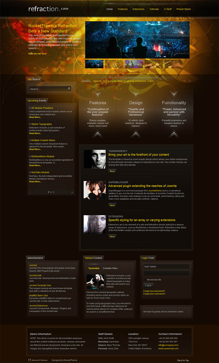 WordPress шаблон RocketTheme Refraction