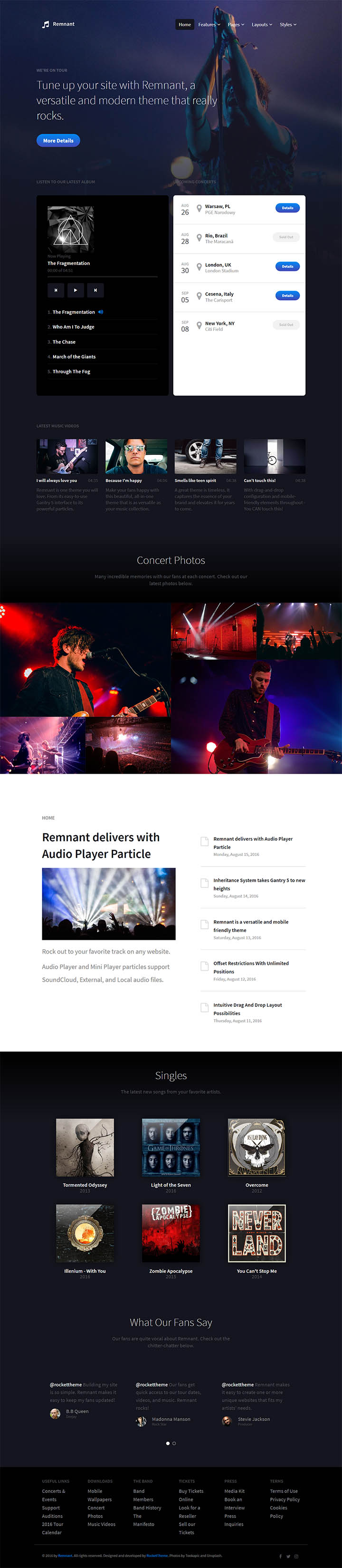 WordPress шаблон RocketTheme Remnant