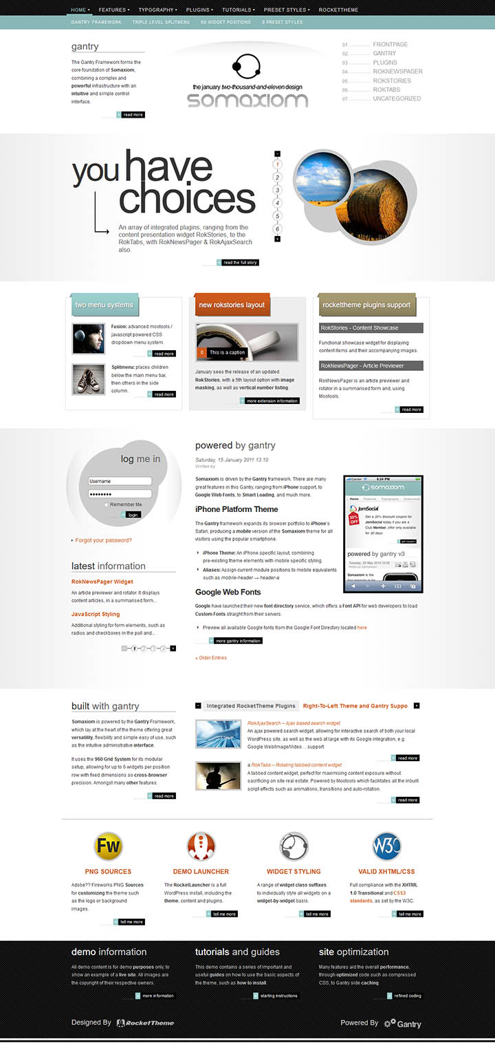 WordPress шаблон RocketTheme Somaxiom