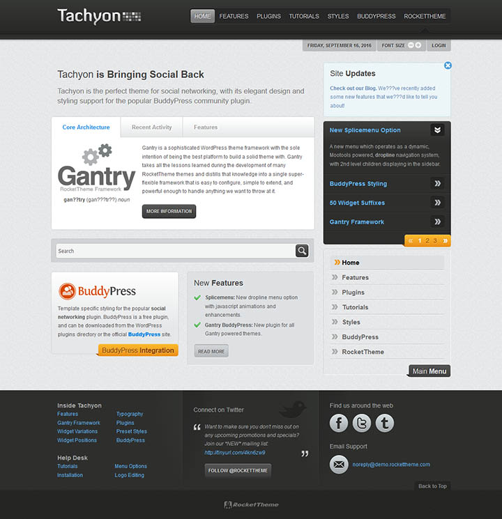 WordPress шаблон RocketTheme Tachyon