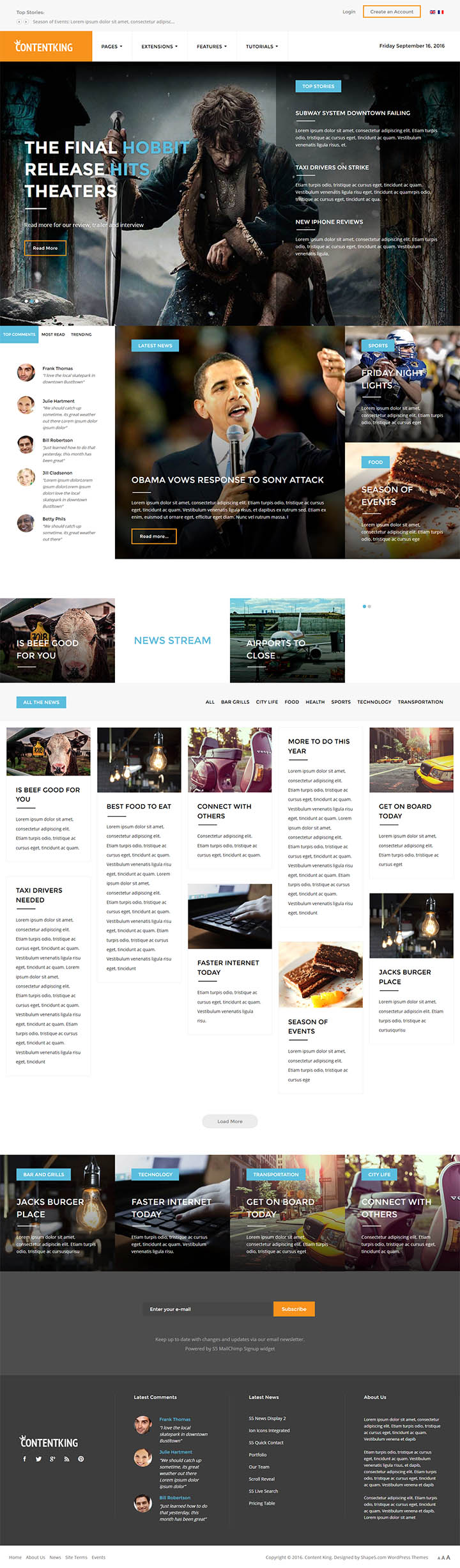 WordPress шаблон Shape5 Content King