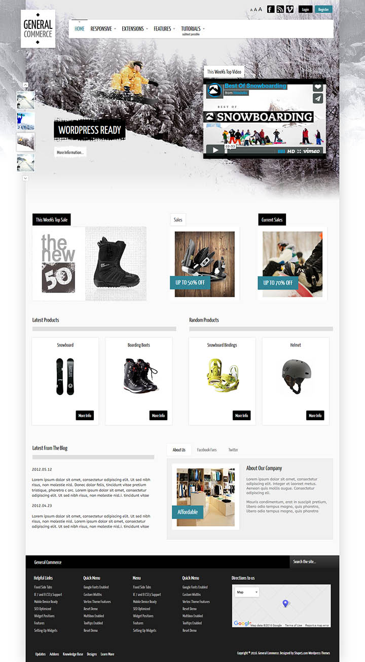 WordPress шаблон Shape5 General Commerce