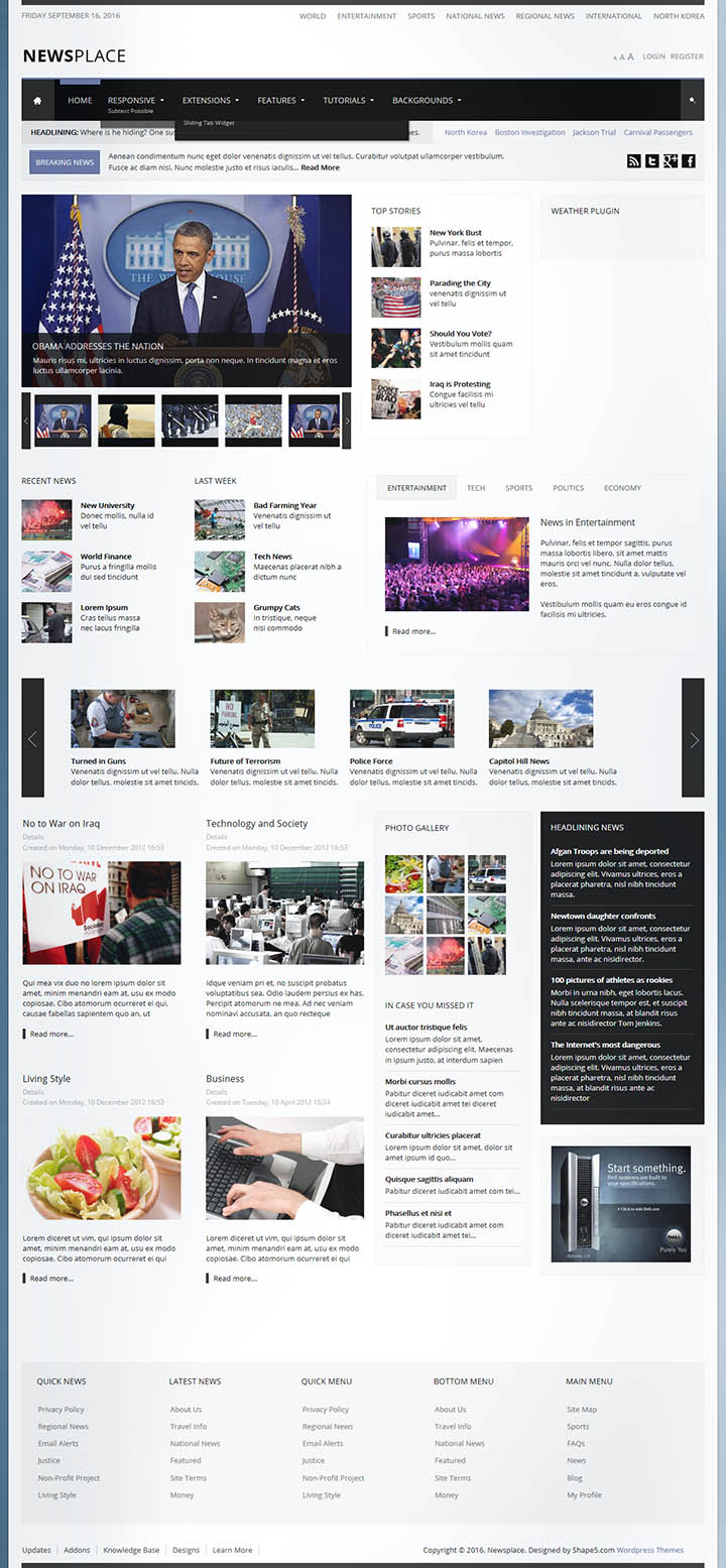 WordPress шаблон Shape5 Newsplace