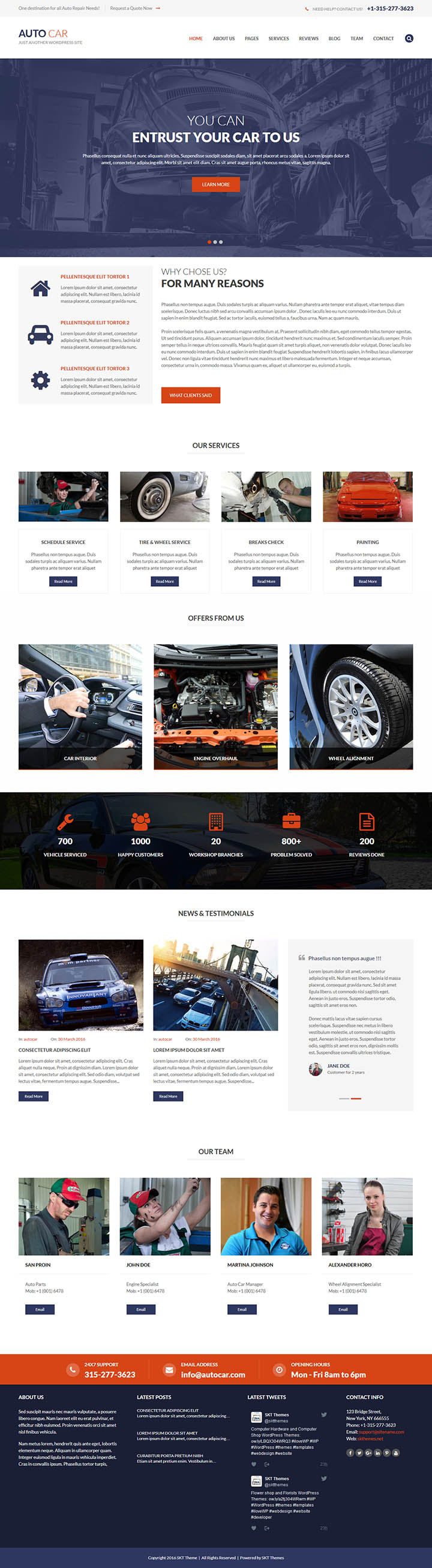 WordPress шаблон SKT Themes Auto Car Pro