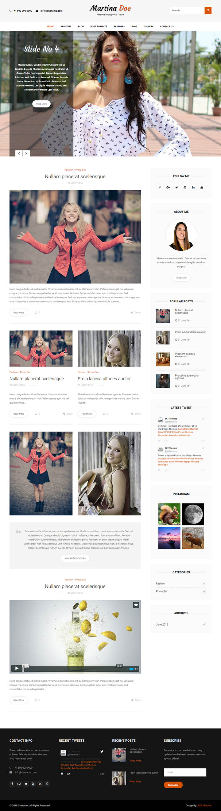 WordPress шаблон SKT Themes Character Pro