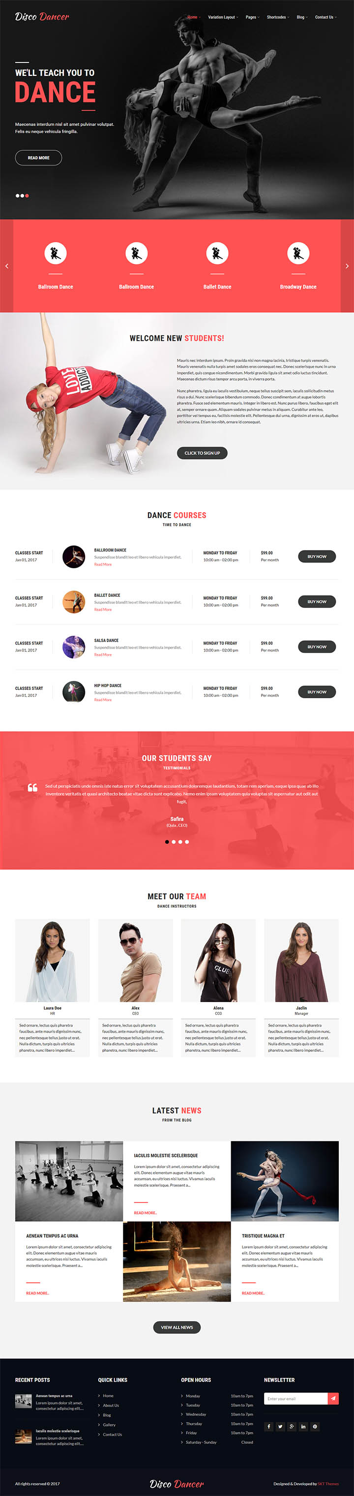 WordPress шаблон SKT Themes Disco Dancer Pro